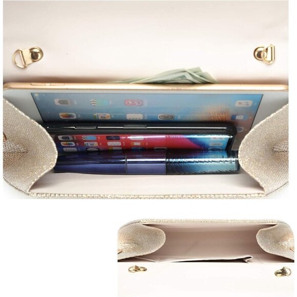 Women Gold Mihawk clutch and handbags - Picture 7 of 7